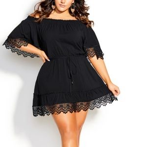 City Chic Crochet Dress